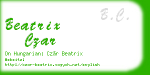 beatrix czar business card
